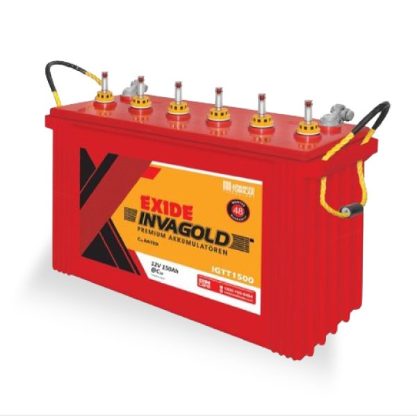 Buy the Exide Inva Gold IGTT1500, the best inverter battery for home, office, and shops in Lucknow. Get it at discount prices with fast 2-hour delivery from Agarwal Pure Current.